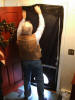 Installing the blower door